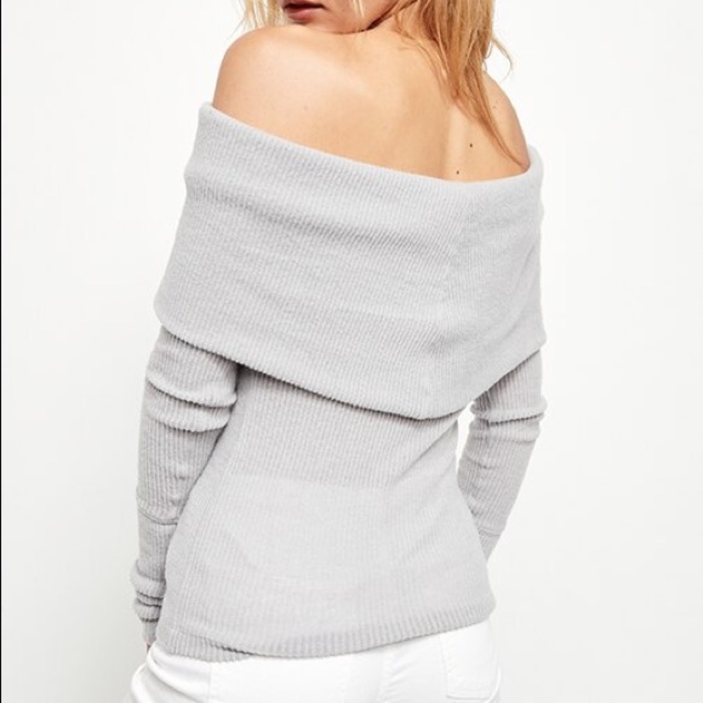FREE PEOPLE Snowbunny Long Sleeve NWT Sz M Grey - Picture 13 of 16